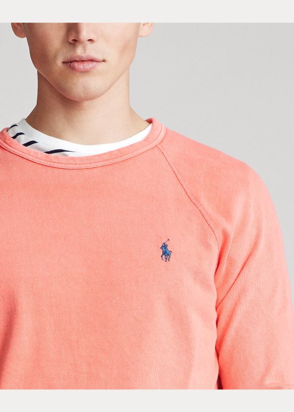 Ralph Lauren Bavlněné Spa Terry Sweatshirt Červené | CzI2ekIb