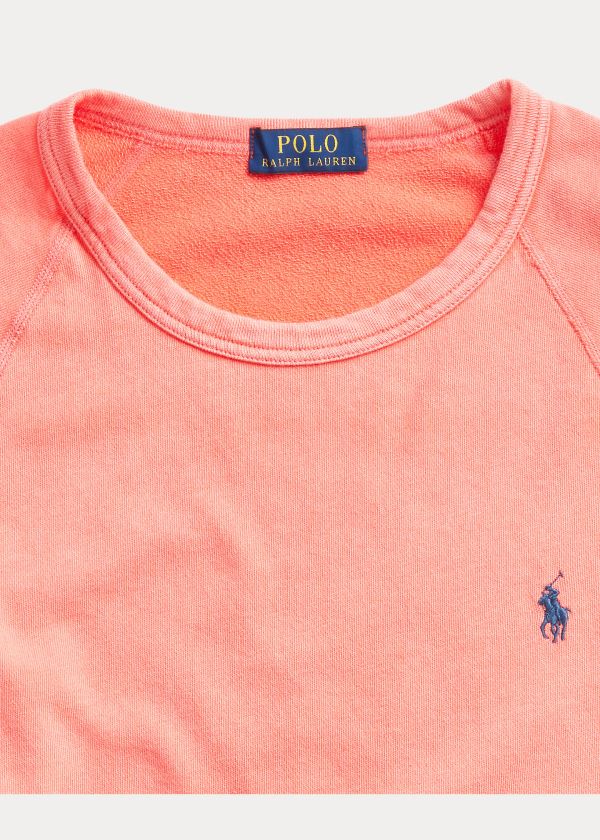 Ralph Lauren Bavlněné Spa Terry Sweatshirt Červené | CzI2ekIb