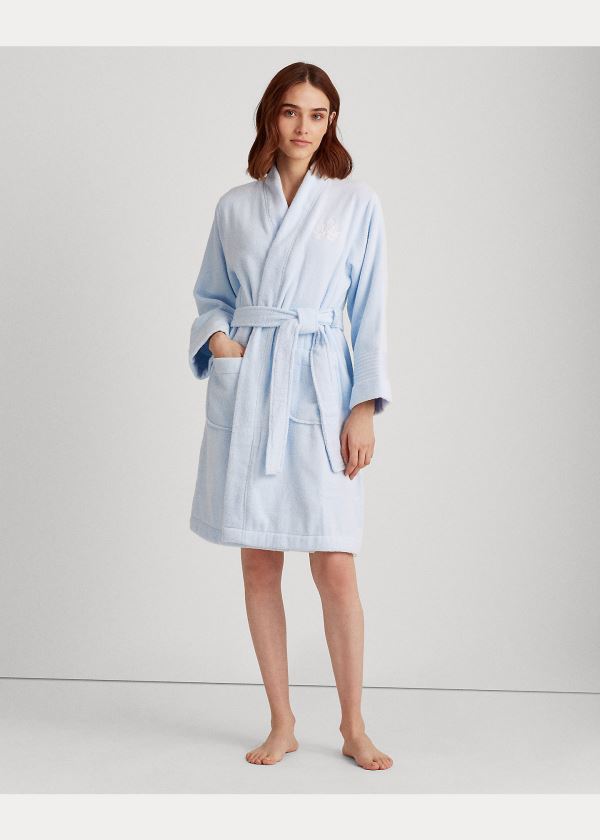 Ralph Lauren Bavlněné Terry Cloth Robe Blankyt | 0QW97cUA