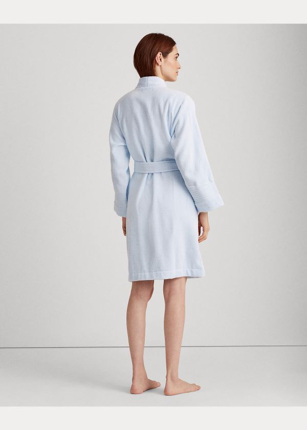 Ralph Lauren Bavlněné Terry Cloth Robe Blankyt | 0QW97cUA