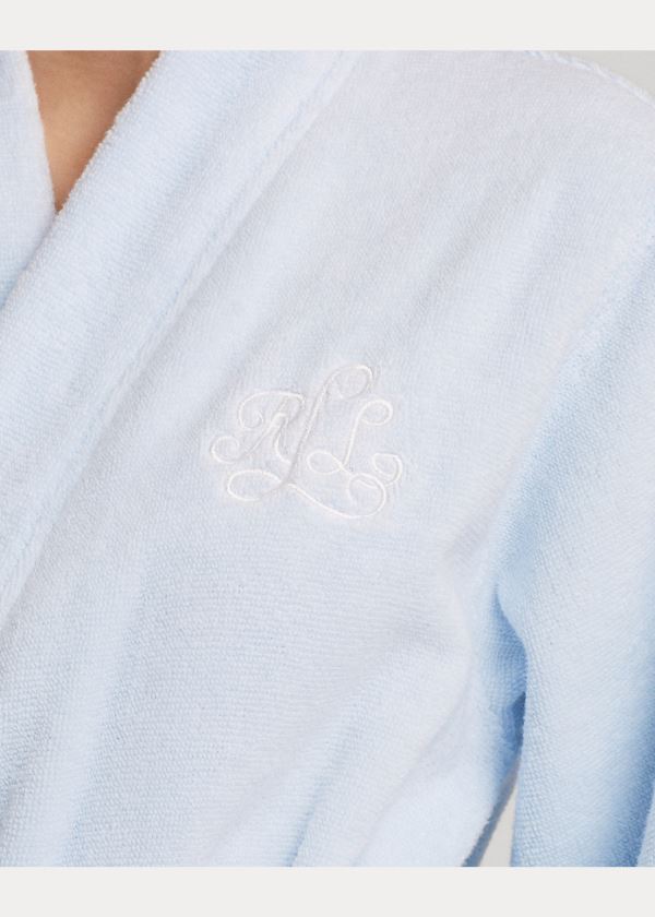 Ralph Lauren Bavlněné Terry Cloth Robe Blankyt | 0QW97cUA