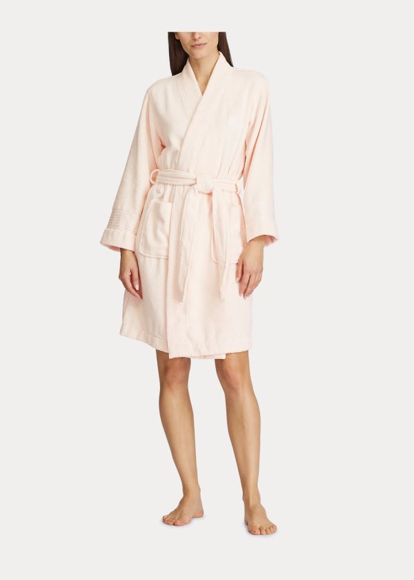 Ralph Lauren Bavlněné Terry Cloth Robe Světle Růžové | ej2p1cjp
