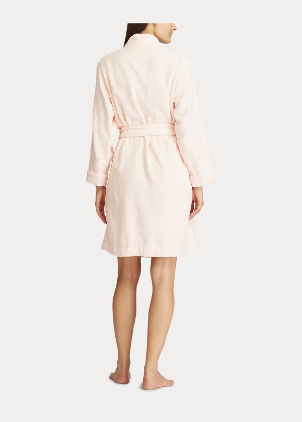 Ralph Lauren Bavlněné Terry Cloth Robe Světle Růžové | ej2p1cjp