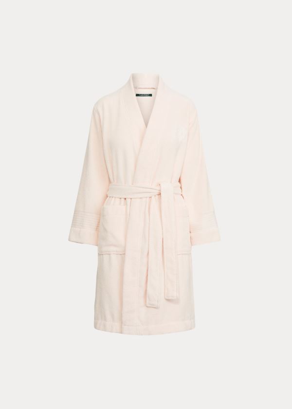 Ralph Lauren Bavlněné Terry Cloth Robe Světle Růžové | ej2p1cjp
