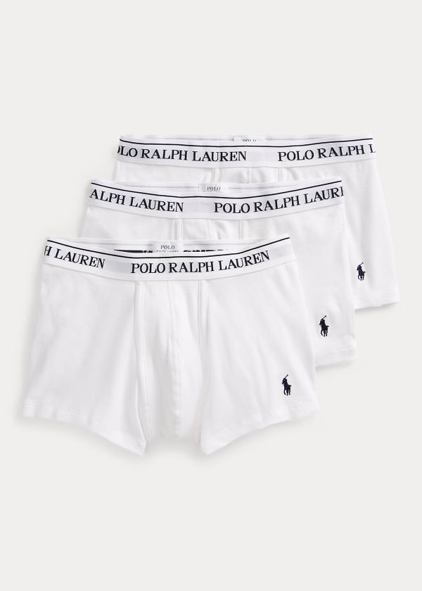 Ralph Lauren Bavlněné Trunk 3-Pack Bílé | 4sdrTboK