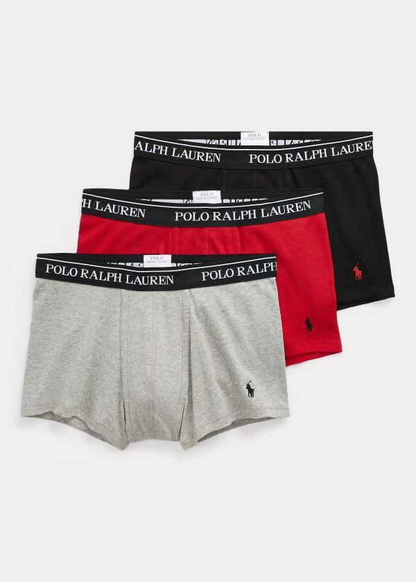 Ralph Lauren Bavlněné Trunk 3-Pack Černé Šedé | TtueeHlB