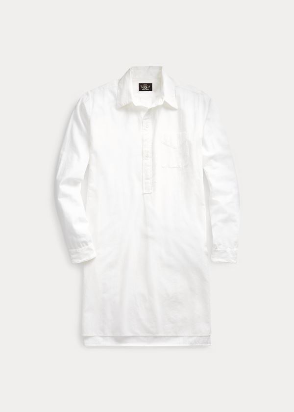 Ralph Lauren Bavlněné Tunic Šaty Bílé | soPuvceP