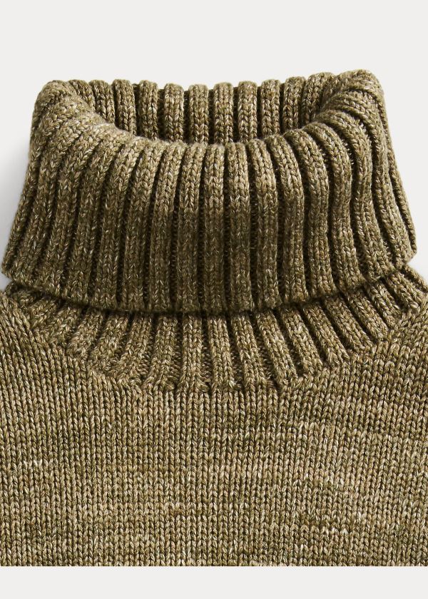 Ralph Lauren Bavlněné Turtleneck Svetrové Zelene | dsGdzMRx