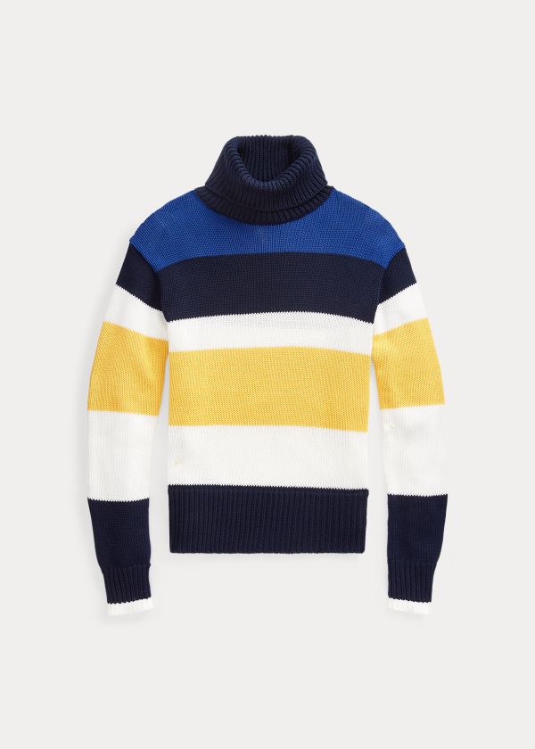 Ralph Lauren Bavlněné Turtleneck Svetrové Tmavě Blankyt Viacfarebný | mwE5A1ql
