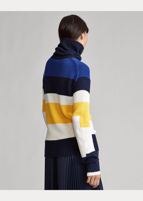 Ralph Lauren Bavlněné Turtleneck Svetrové Tmavě Blankyt Viacfarebný | mwE5A1ql