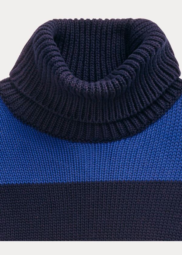Ralph Lauren Bavlněné Turtleneck Svetrové Tmavě Blankyt Viacfarebný | mwE5A1ql