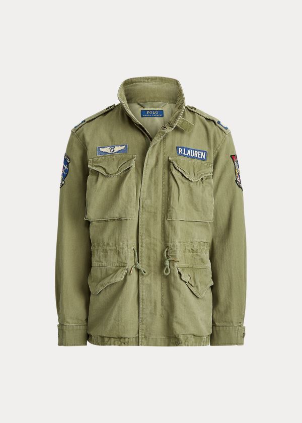 Ralph Lauren Bavlněné Twill Field Jacket Olivy Zelené | ljlGDJQy