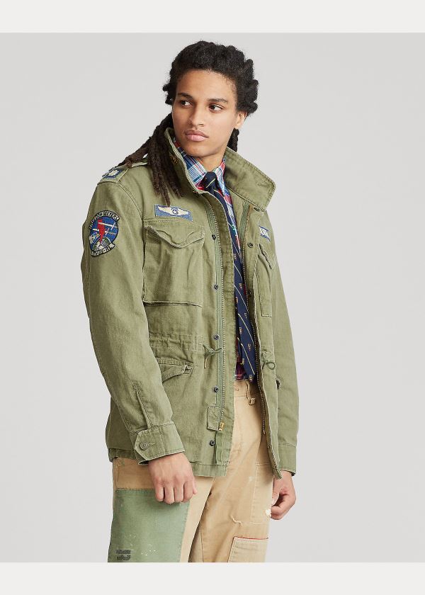 Ralph Lauren Bavlněné Twill Field Jacket Olivy Zelené | ljlGDJQy