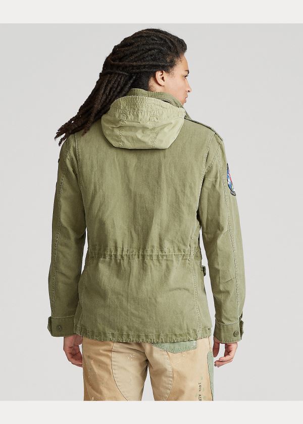 Ralph Lauren Bavlněné Twill Field Jacket Olivy Zelené | ljlGDJQy