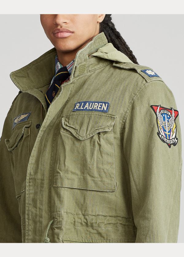 Ralph Lauren Bavlněné Twill Field Jacket Olivy Zelené | ljlGDJQy