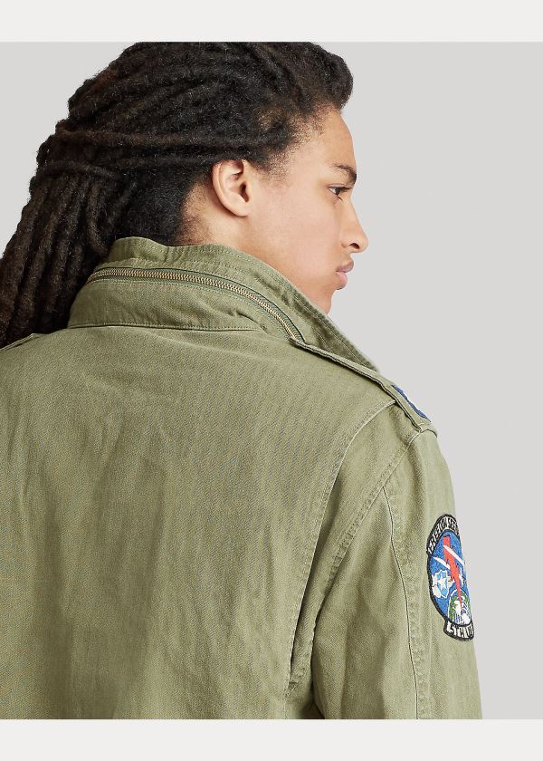 Ralph Lauren Bavlněné Twill Field Jacket Olivy Zelené | ljlGDJQy