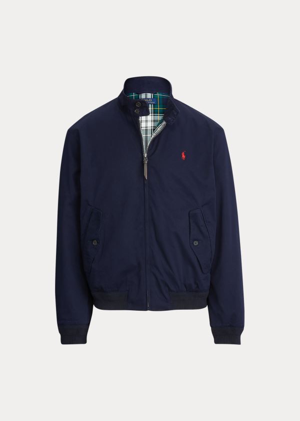 Ralph Lauren Bavlněné Twill Jacket Tmavě Blankyt | dbmamd5p