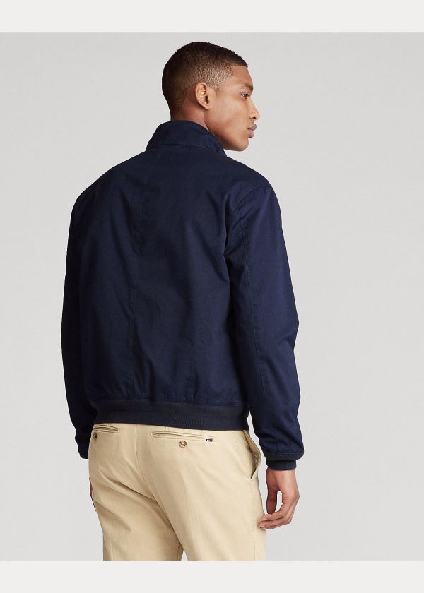 Ralph Lauren Bavlněné Twill Jacket Tmavě Blankyt | dbmamd5p