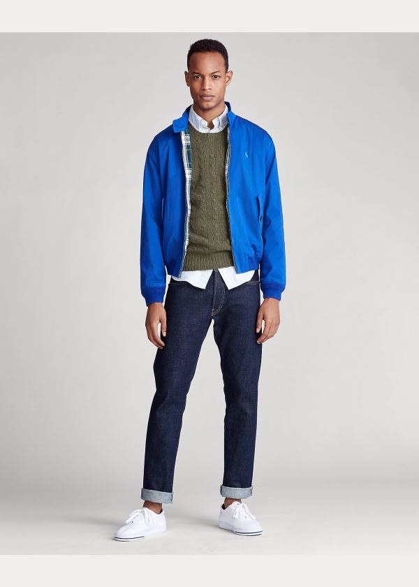 Ralph Lauren Bavlněné Twill Jacket Tmavě Blankyt | uaczILQ8