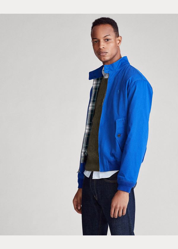 Ralph Lauren Bavlněné Twill Jacket Tmavě Blankyt | uaczILQ8