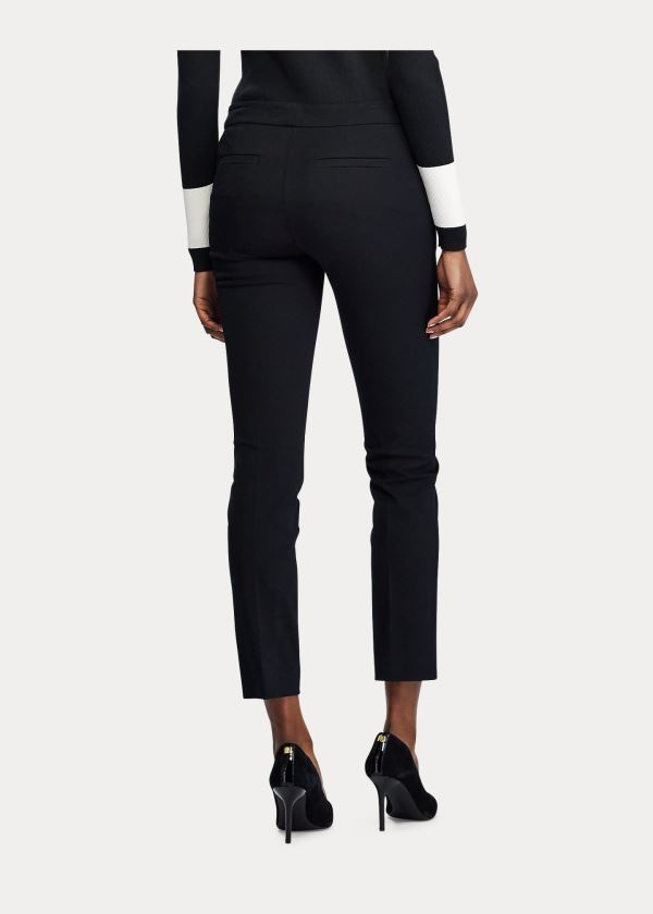 Ralph Lauren Bavlněné Twill Skinny Ankle Pant Černé | E6bN5ifK