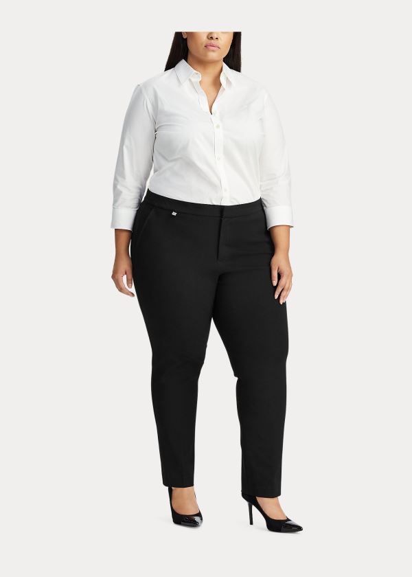 Ralph Lauren Bavlněné Twill Skinny Ankle Pant Černé | oDaSPDLB