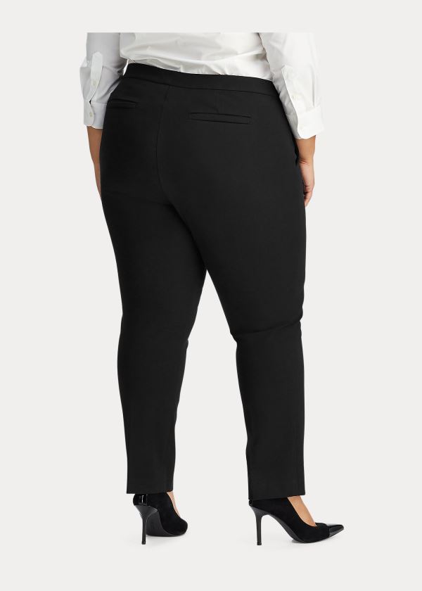 Ralph Lauren Bavlněné Twill Skinny Ankle Pant Černé | oDaSPDLB