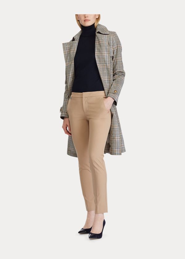 Ralph Lauren Bavlněné Twill Skinny Ankle Pant Hnědé | sdXB2Msz