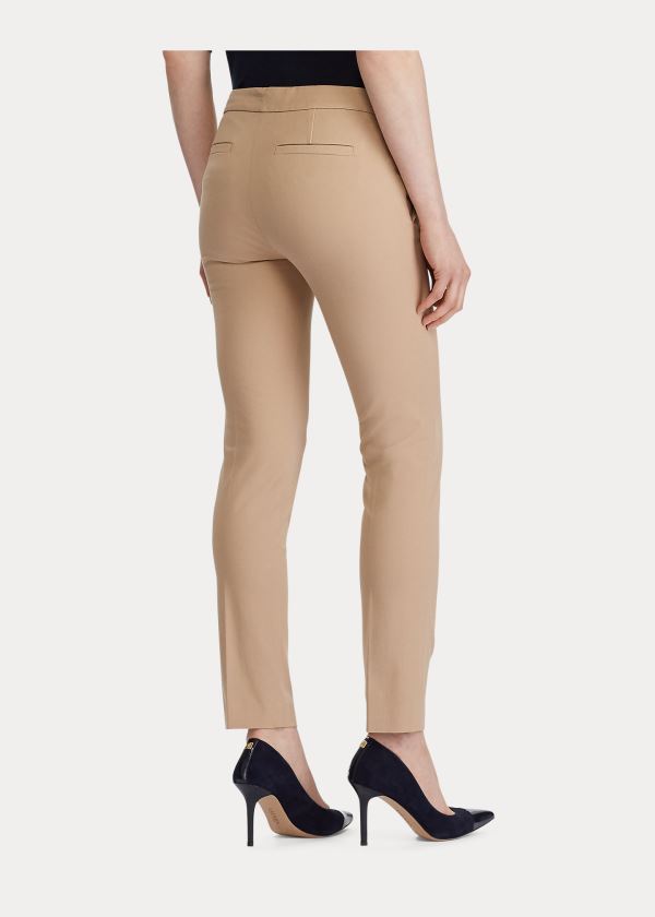 Ralph Lauren Bavlněné Twill Skinny Ankle Pant Hnědé | sdXB2Msz