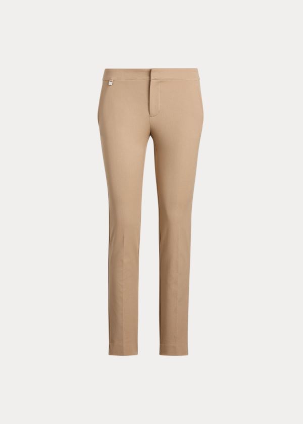 Ralph Lauren Bavlněné Twill Skinny Ankle Pant Hnědé | sdXB2Msz