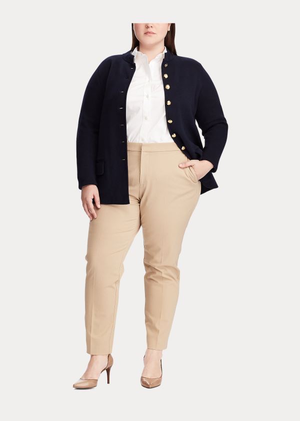 Ralph Lauren Bavlněné Twill Skinny Ankle Pant Hnědé | txa5lAtT