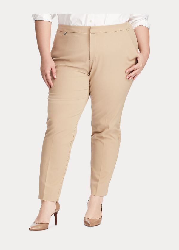 Ralph Lauren Bavlněné Twill Skinny Ankle Pant Hnědé | txa5lAtT