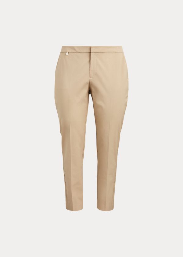 Ralph Lauren Bavlněné Twill Skinny Ankle Pant Hnědé | txa5lAtT