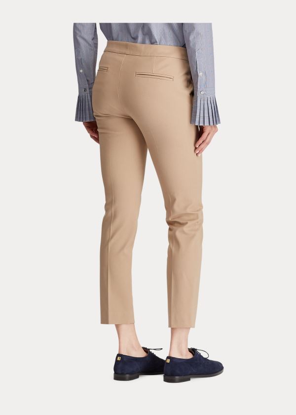 Ralph Lauren Bavlněné Twill Skinny Pant Hnědé | EPbBSMKW