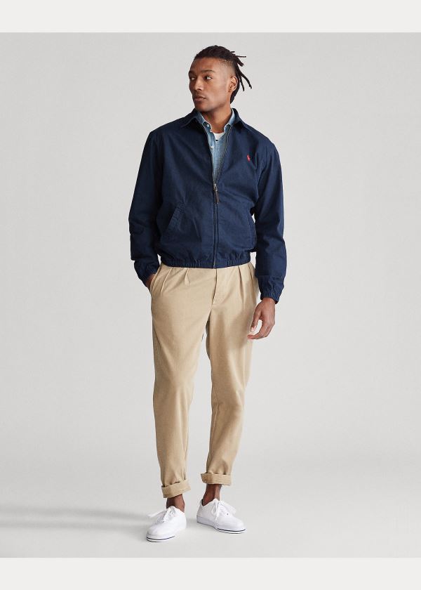 Ralph Lauren Bayport Bavlněné Jacket Tmavě Blankyt | UeE8705l