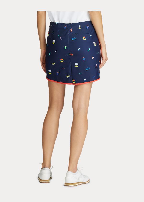 Ralph Lauren Beach-Print Golfové Skort Tmavě Blankyt Viacfarebný | MRjKYWAf