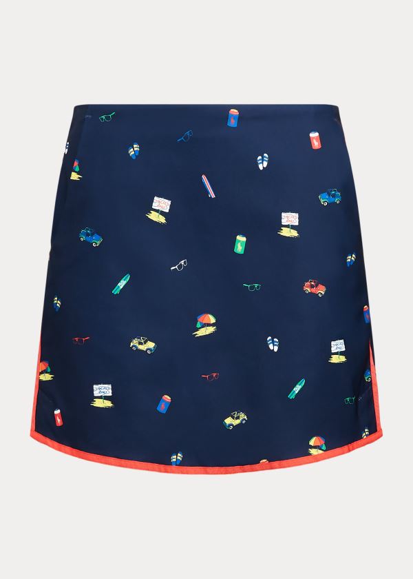 Ralph Lauren Beach-Print Golfové Skort Tmavě Blankyt Viacfarebný | MRjKYWAf