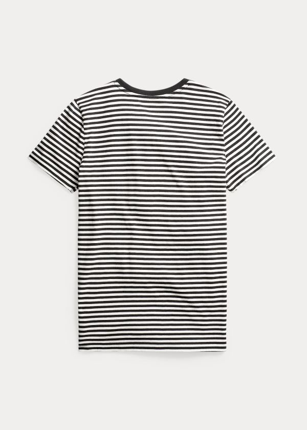 Ralph Lauren Beaded Bavlněné Tee Černé Béžový | W5PSK5Zj
