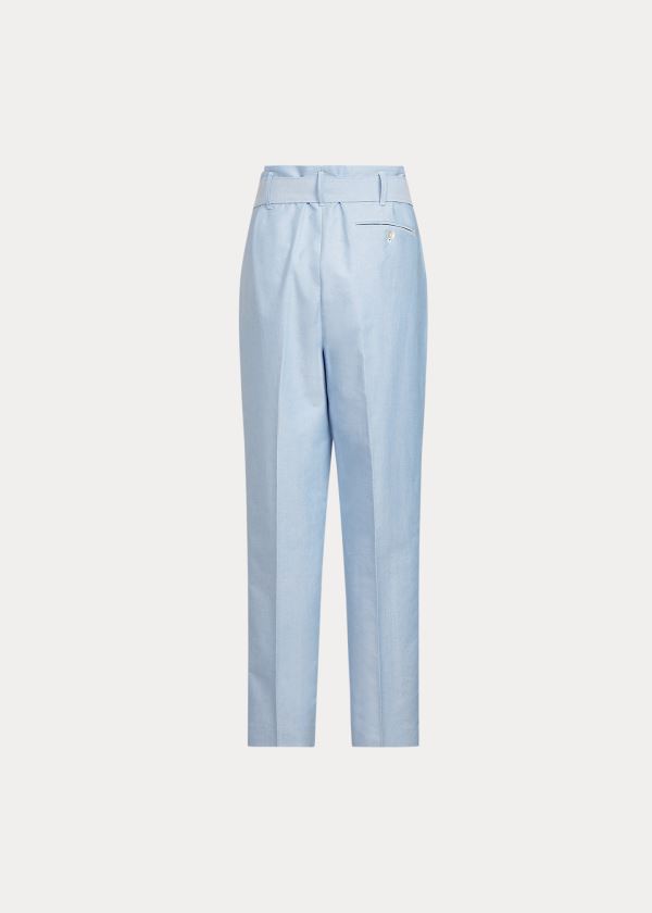 Ralph Lauren Belted Bavlněné Pant Blankyt | q9C7K8SF