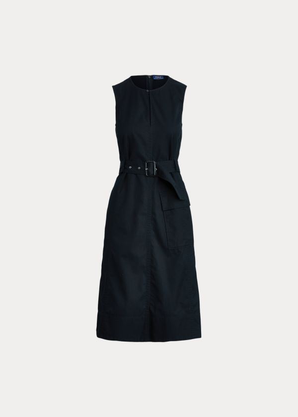 Ralph Lauren Belted Chino Šaty Černé | jzB23lVj