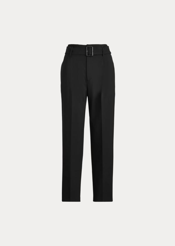 Ralph Lauren Belted Straight-Leg Pant Černé | 6njKN4jS