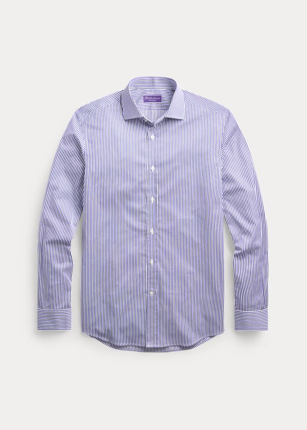Ralph Lauren Bengal-Striped Twill Shirt Fialové | 45E2xSO9