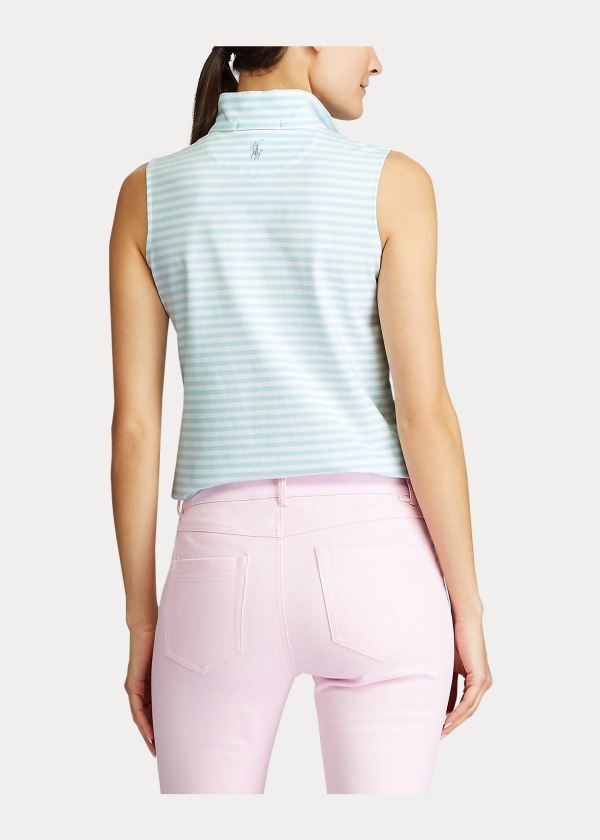 Ralph Lauren Bez Rukávů Golfové Quarter-Zip Blankyt Bílé | WIR31gft