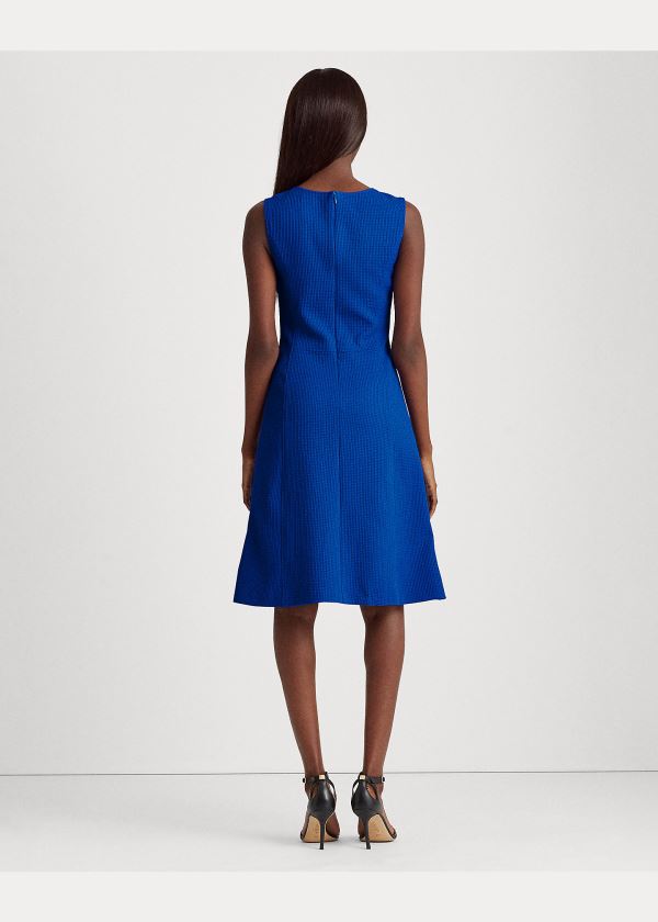 Ralph Lauren Bez Rukávů V-Neck Šaty Blankyt | jNfeB4IK