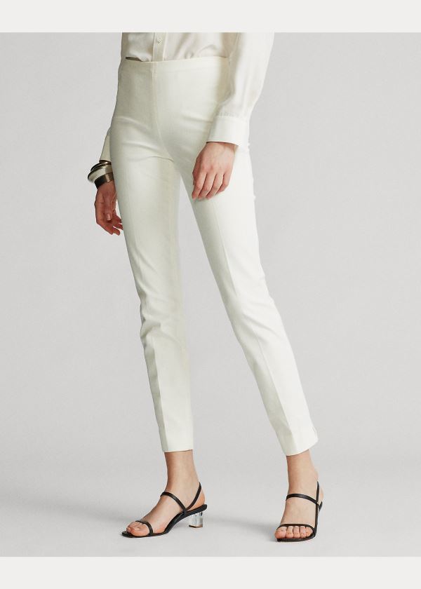 Ralph Lauren Bi-Stretch Skinny Pant Bílé | 9k07T4bm