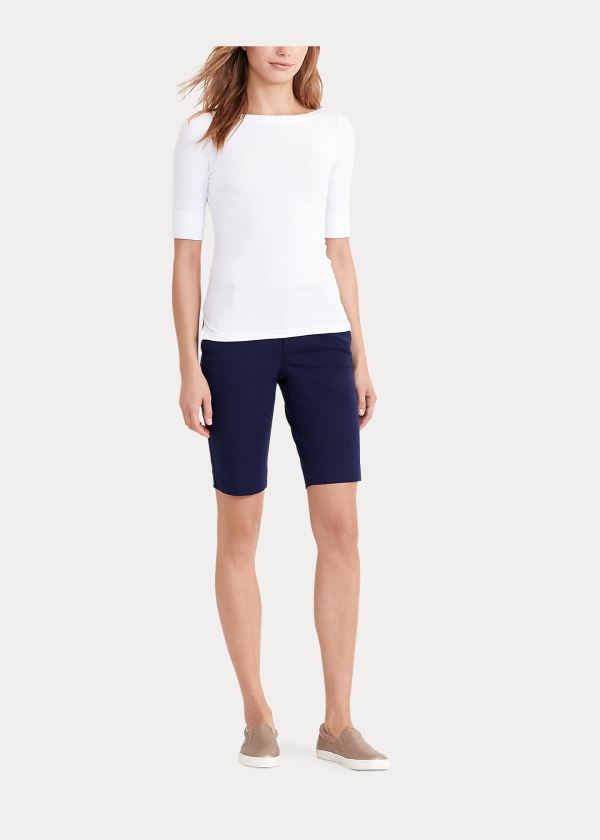 Ralph Lauren Bi-Stretch Twill Krátké Tmavě Blankyt | 2SpXLVPm