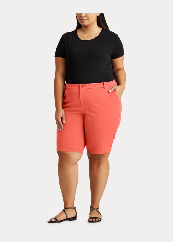 Ralph Lauren Bi-Stretch Twill Krátké Červené | Oe9JQdnI