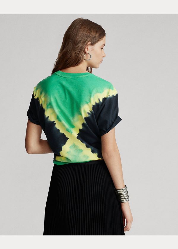 Ralph Lauren Big Fit Tie-Dye Tee Zelene Černé Viacfarebný | seZvMKuz