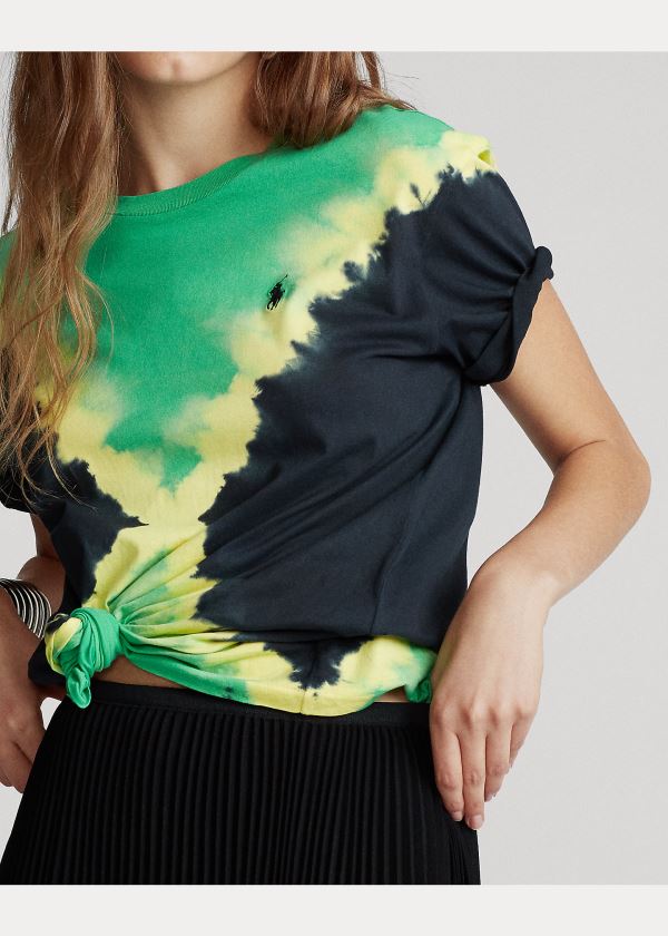 Ralph Lauren Big Fit Tie-Dye Tee Zelene Černé Viacfarebný | seZvMKuz
