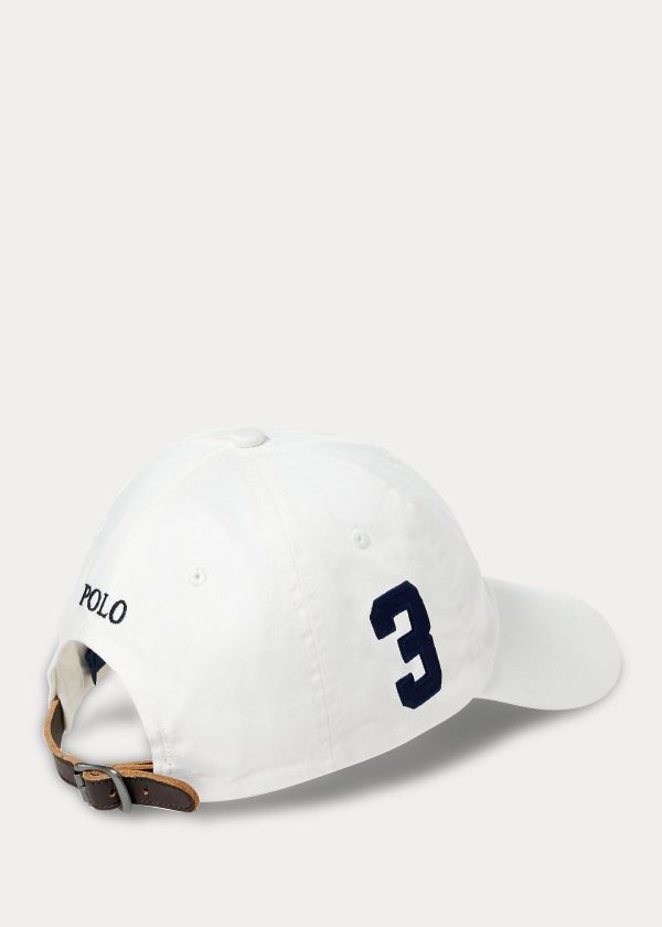 Ralph Lauren Big Pony Chino Baseball Cap Bílé | 2QSfE3mr